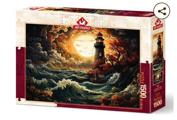Lighthouse in a Storm - Art Puzzle puzzle collectible [Barcode 8682450144057] - Main Image 2