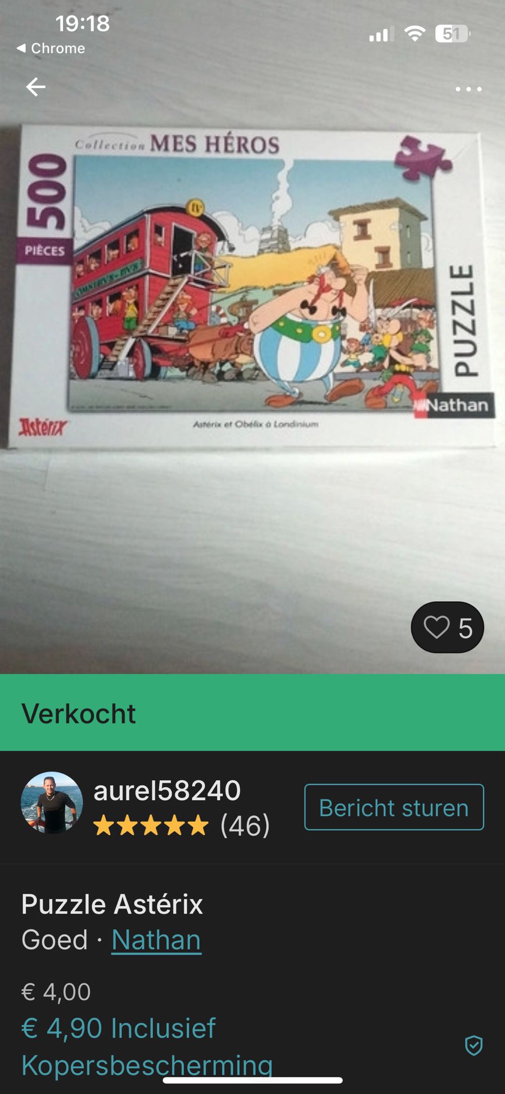 Asterix Londunion 🇨🇦🟦 - Ravensburger/Nathan puzzle collectible [Barcode 4005556871018] - Main Image 3