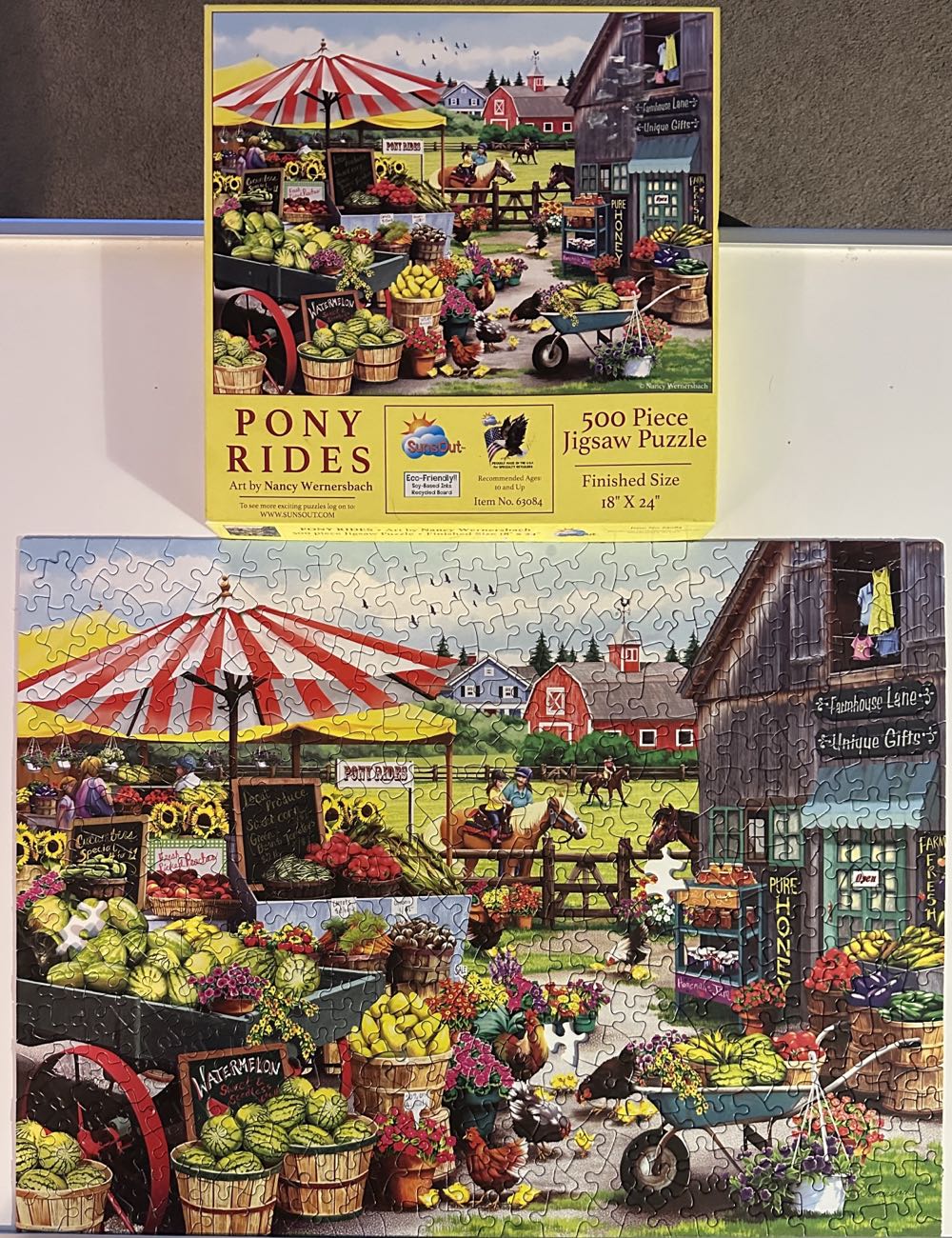 Pony Rides - SunsOut puzzle collectible [Barcode 796780630840] - Main Image 2