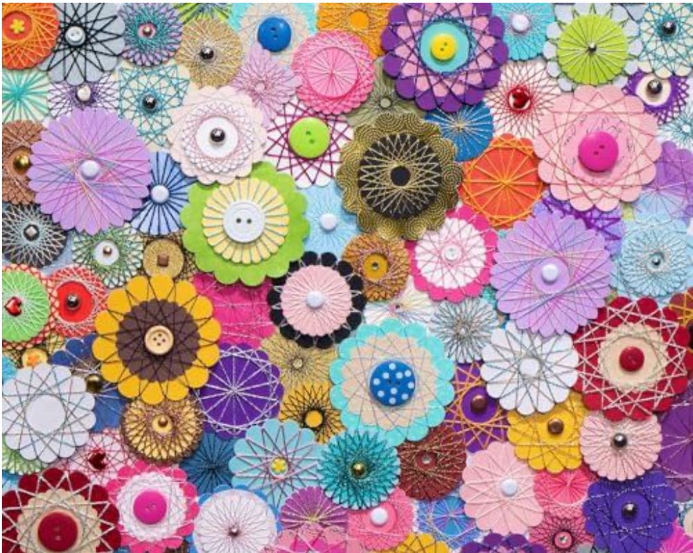 Bloomin Buttons - Springbok puzzle collectible [Barcode 091683112081] - Main Image 2