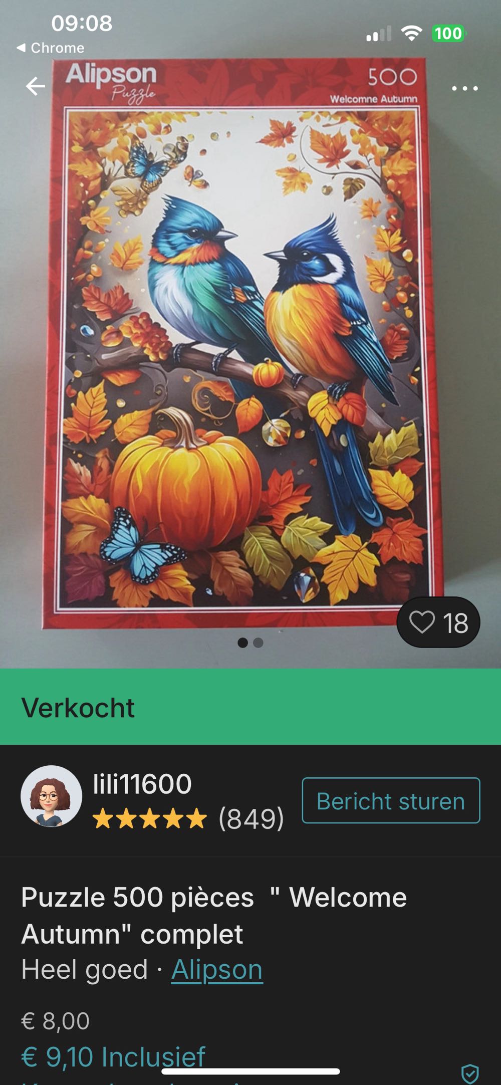 Welcome Autumn 🐦 - Alipson puzzle collectible [Barcode 3770001501284] - Main Image 4