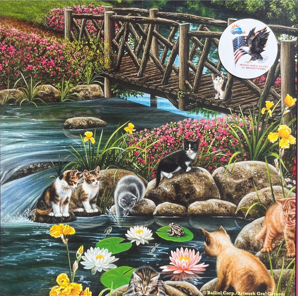 Cat Crossing - SunsOut puzzle collectible [Barcode 796780754119] - Main Image 2