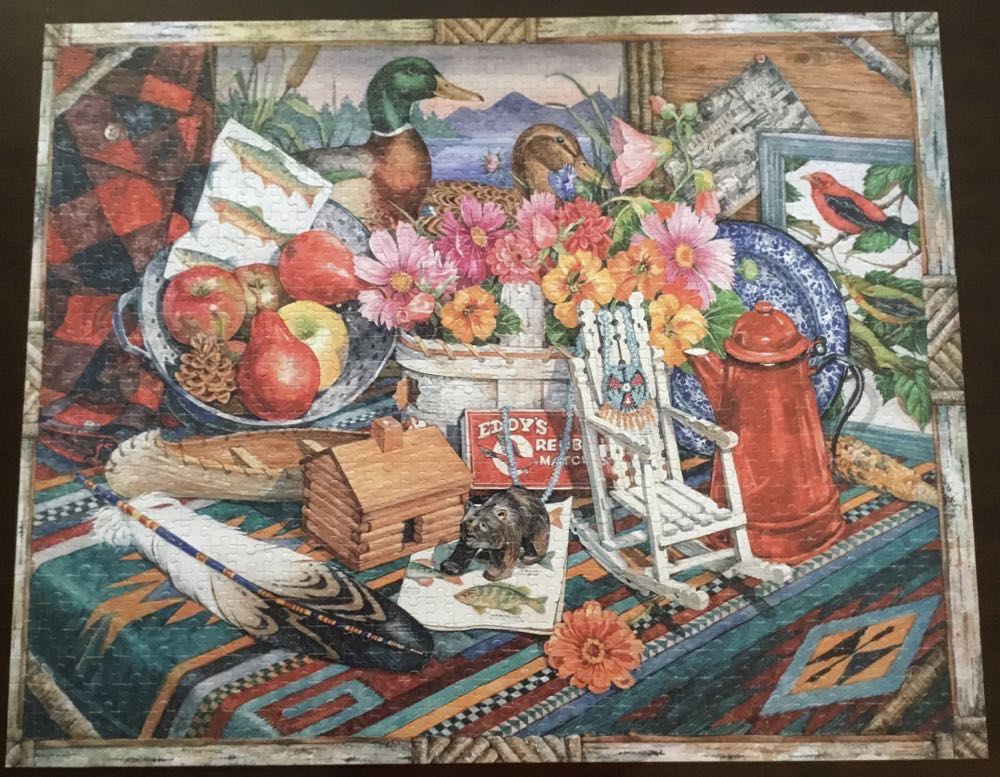 ZZ - Blue Mountain Lodge (BORROWED) - White Mountain Puzzles puzzle collectible [Barcode 724819248612] - Main Image 2