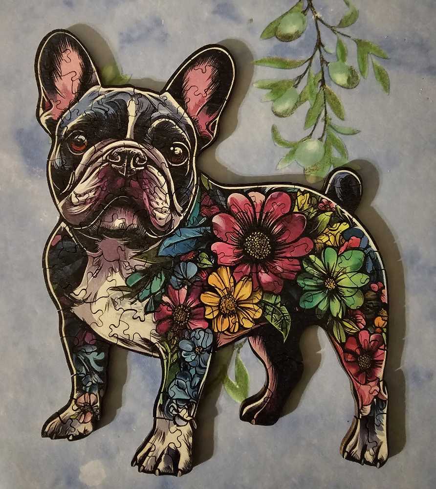 Charming French Bulldog - Wooden Puzzle puzzle collectible - Main Image 2