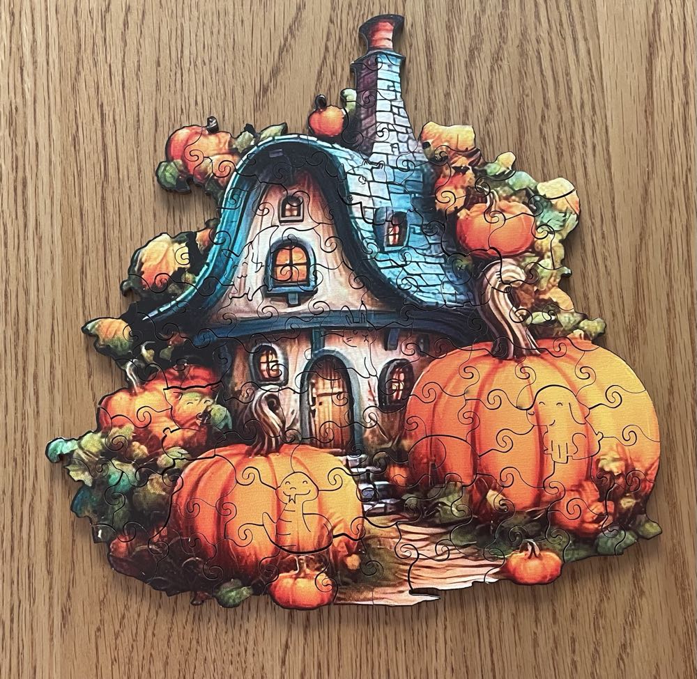 Wooden Pumpkin House Puzzle - Wooden Puzzle puzzle collectible - Main Image 2