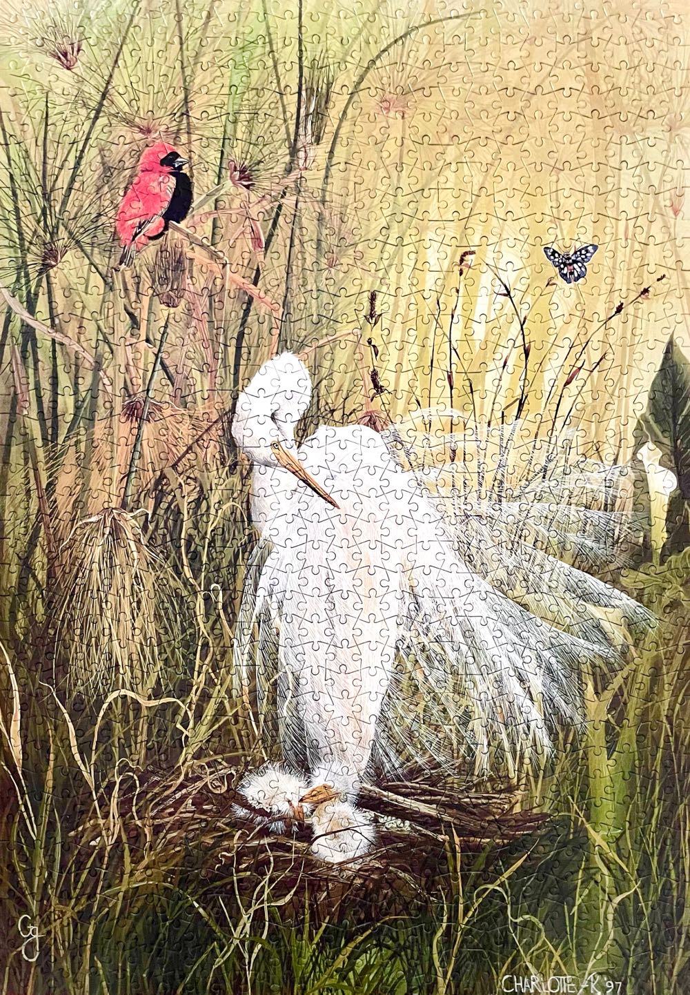 Great White Egret - Smile 😊 🇿🇦 puzzle collectible [Barcode 6002931001846] - Main Image 2