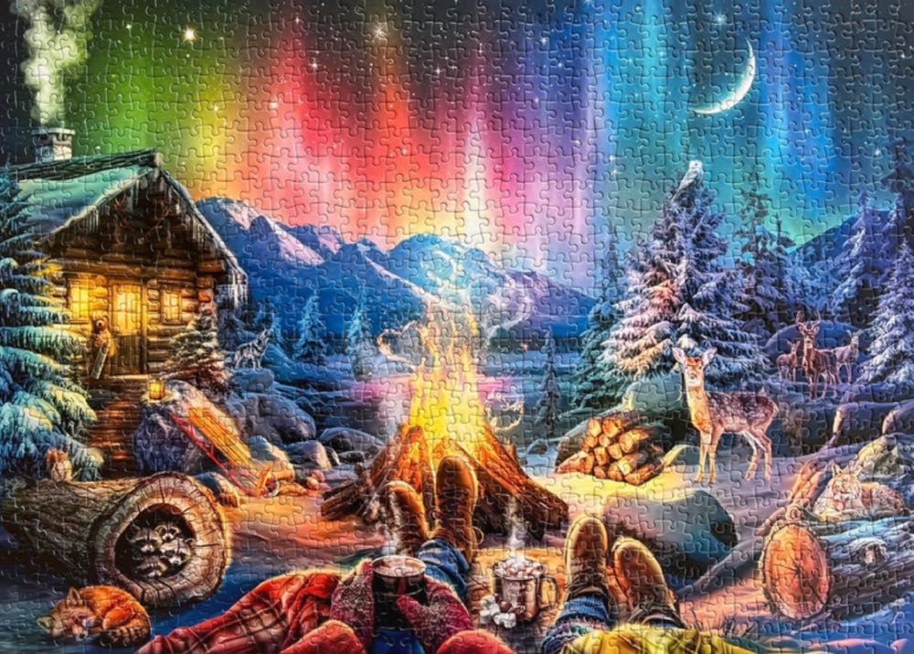 Campfire Romance Under The Stars - Schmidt Puzzle puzzle collectible [Barcode 4001504597870] - Main Image 3