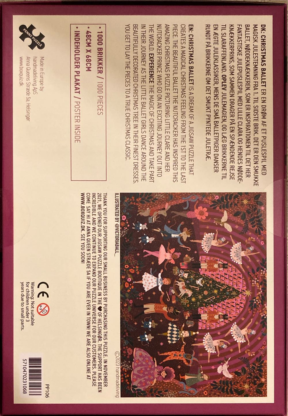 Christmas Ballet - Penny Puzzle puzzle collectible [Barcode 5710470231068] - Main Image 2