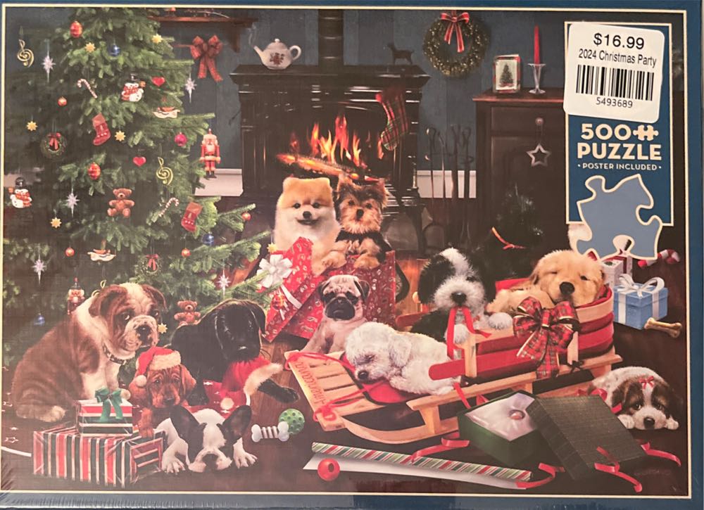 Christmas Puppies - Cobble Hill puzzle collectible [Barcode 625012450911] - Main Image 2
