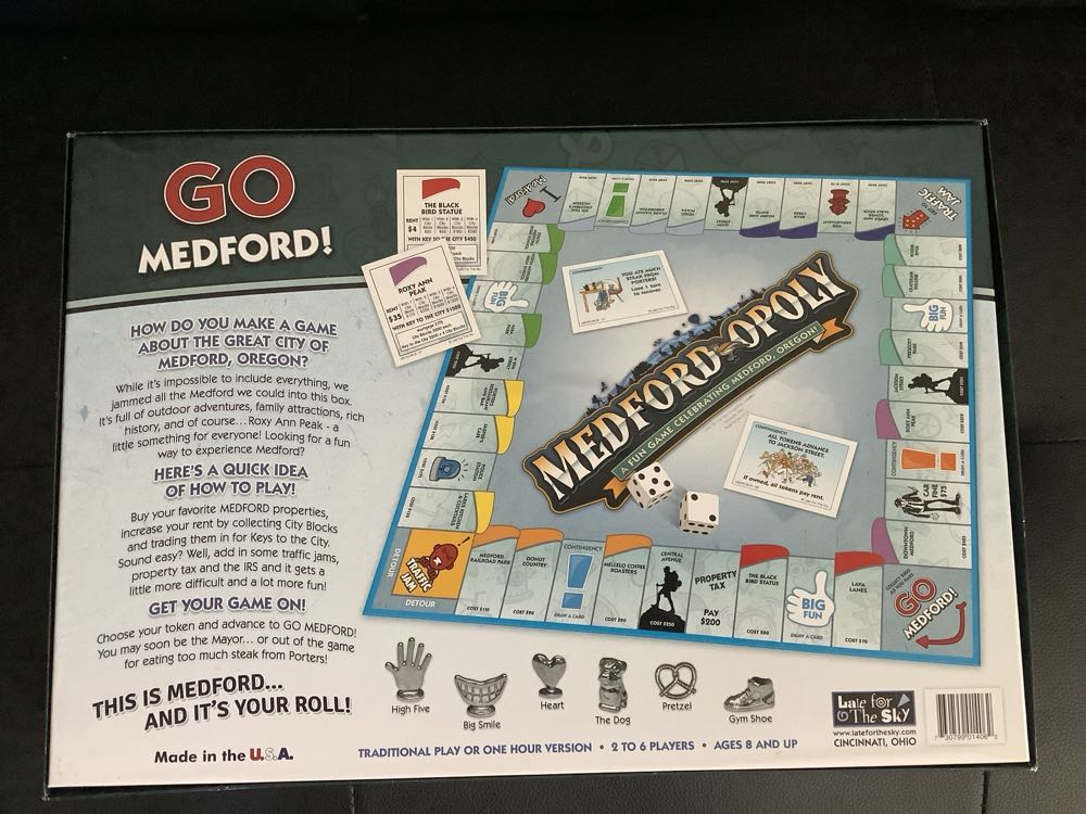 Medford Opoly Celebrating Medford Oregon With Local Taylor County Advertising  puzzle collectible [Barcode 730799014062] - Main Image 2