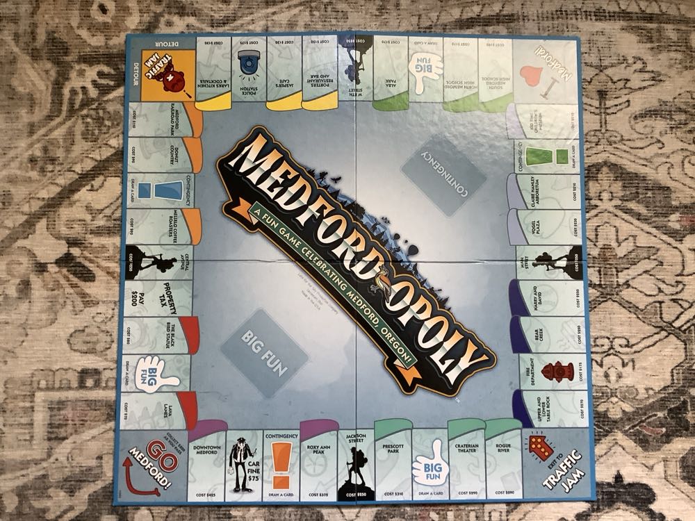 Medford Opoly Celebrating Medford Oregon With Local Taylor County Advertising  puzzle collectible [Barcode 730799014062] - Main Image 4