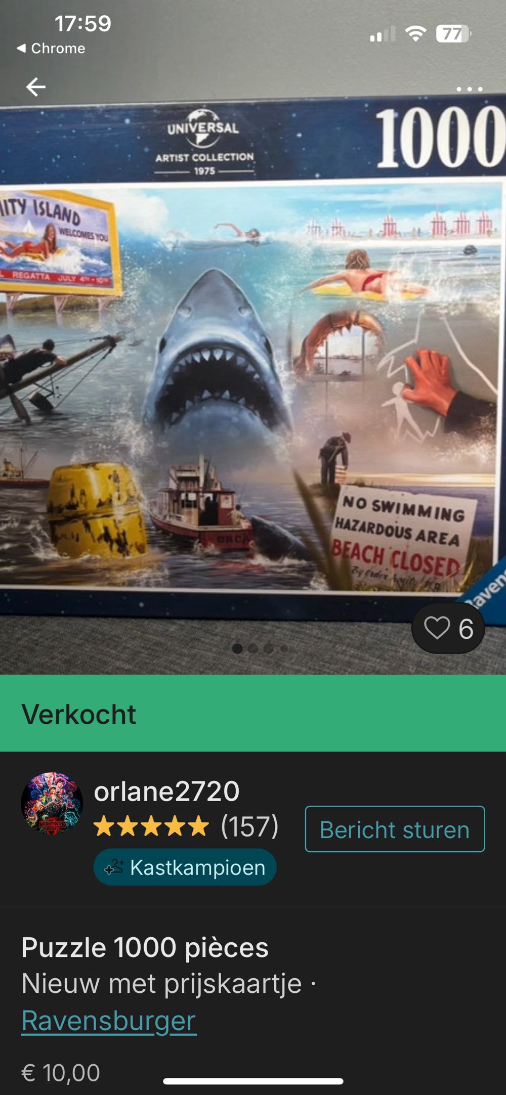 Universal Studios Jaws - Ravensburger puzzle collectible [Barcode 4005555002772] - Main Image 4