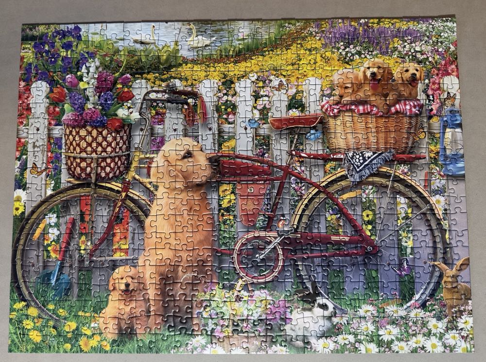 Cute Dogs In The Garden - Ravensburger puzzle collectible [Barcode 4005555002093] - Main Image 2