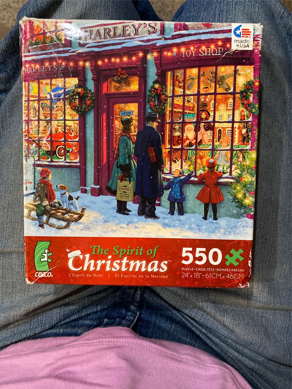 Peanuts Patches Piece 30 X 20 Charlie Brown Snoopy Christmas 500 Jigsaw Very