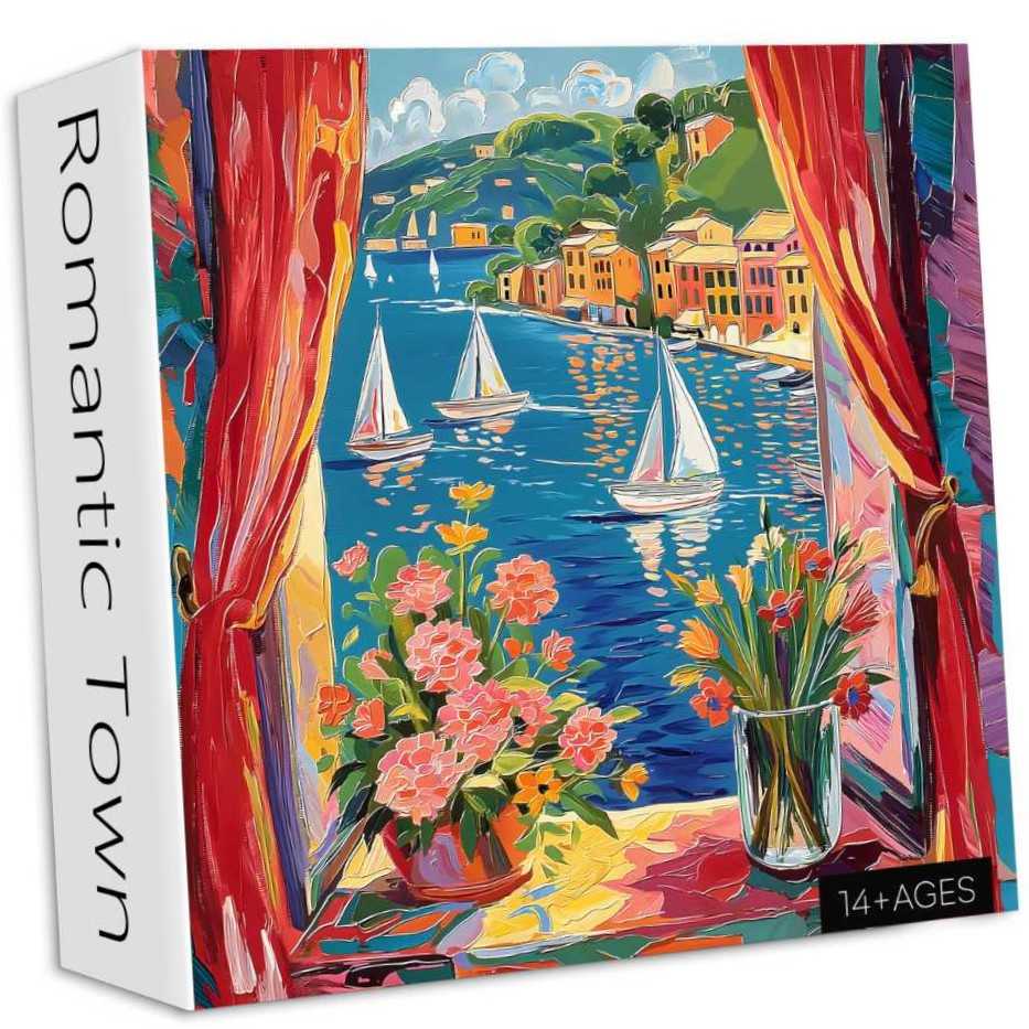 Jigsaw Puzzle Apple Pie New 500 Pieces Eccolo Round Shape Metal Tin Fresh Baked