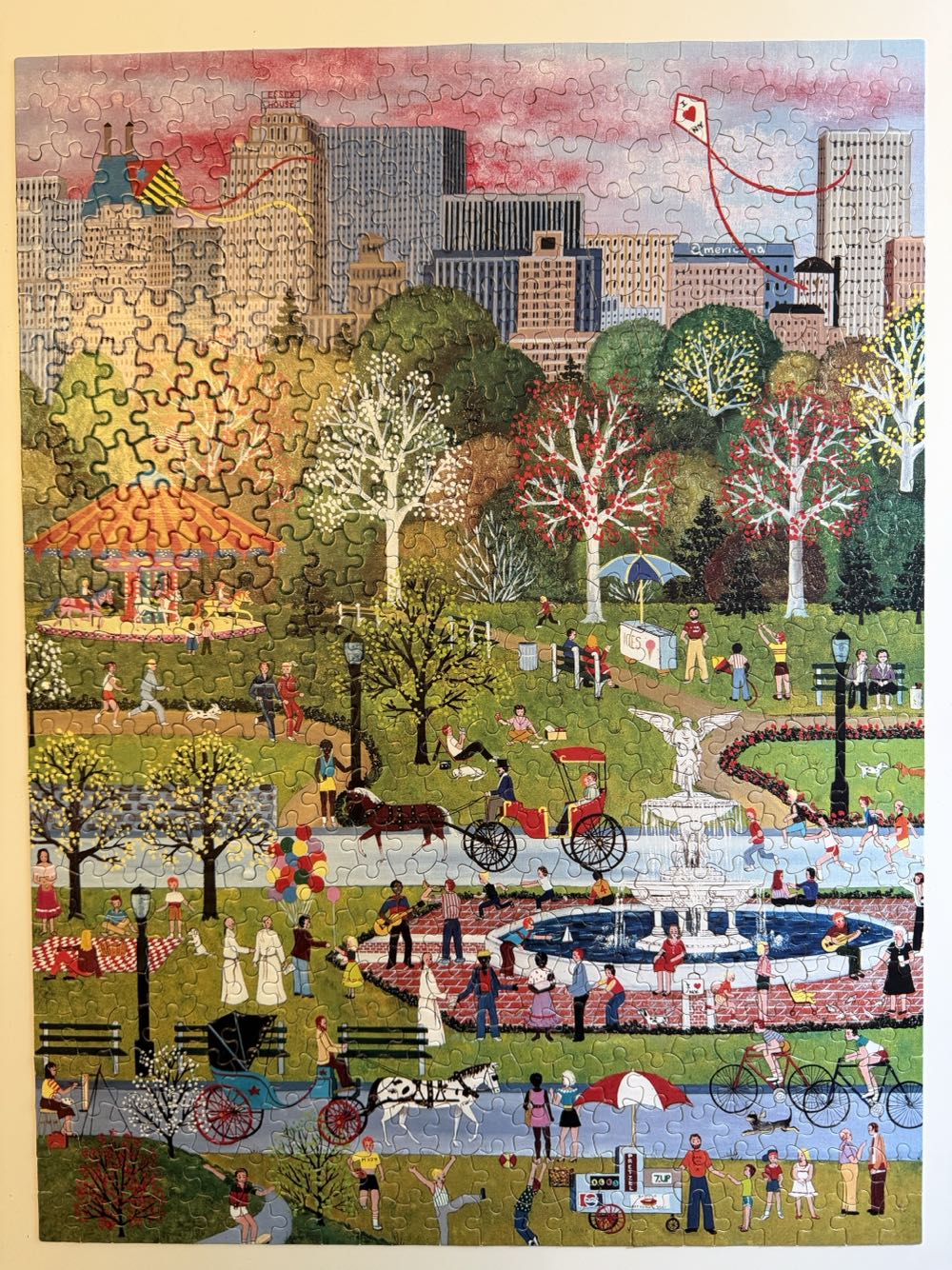 Springtime In Central Park - Ceaco puzzle collectible [Barcode 021081232203] - Main Image 3