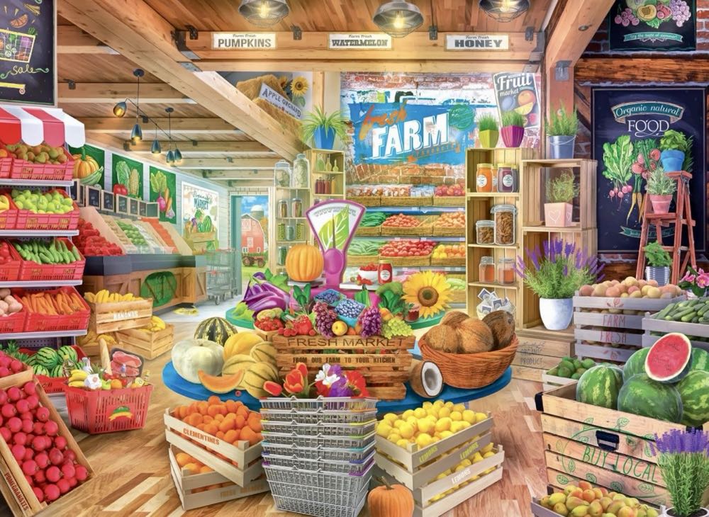 My Happy Place : Organic Fresh Market 🆕 - Rose Art puzzle collectible [Barcode 4895145426282] - Main Image 2