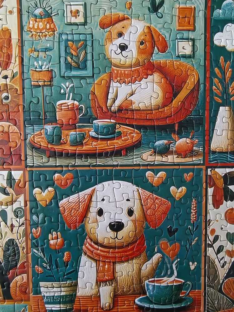 Turquoise Peach Pup - Delfy puzzle collectible [Barcode 733968109637] - Main Image 4