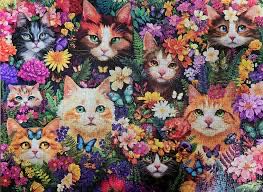 Blooming Whiskers - Cobble Hill puzzle collectible [Barcode 625012402897] - Main Image 3