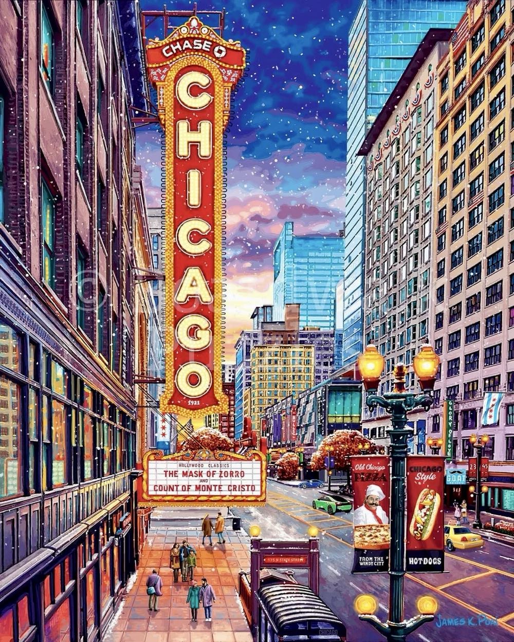 Chicago Downtown - From Nannie (Cheryl) - Boardwalk Puzzle Company puzzle collectible [Barcode 671095005999] - Main Image 2