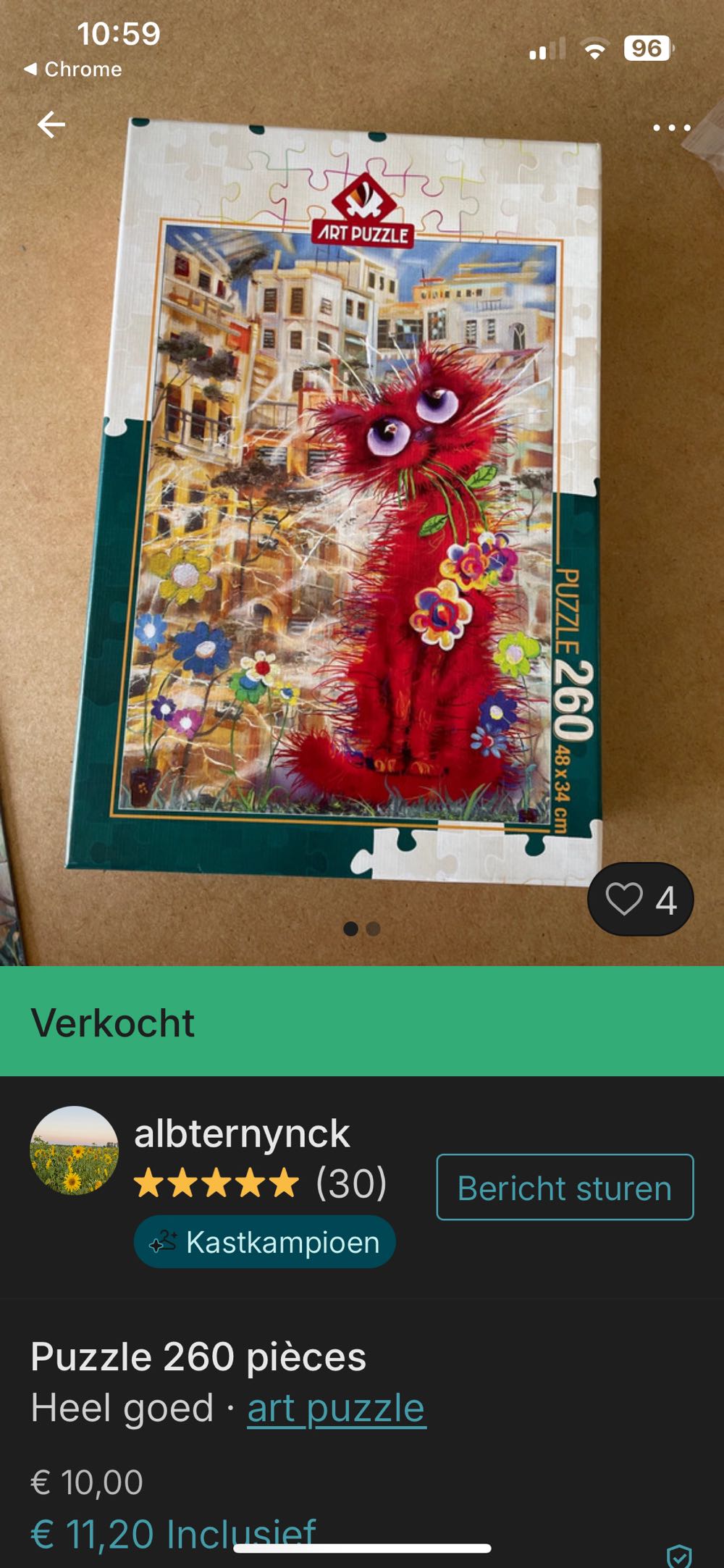 The Red Cat - Art Puzzle puzzle collectible [Barcode 8697950845823] - Main Image 4