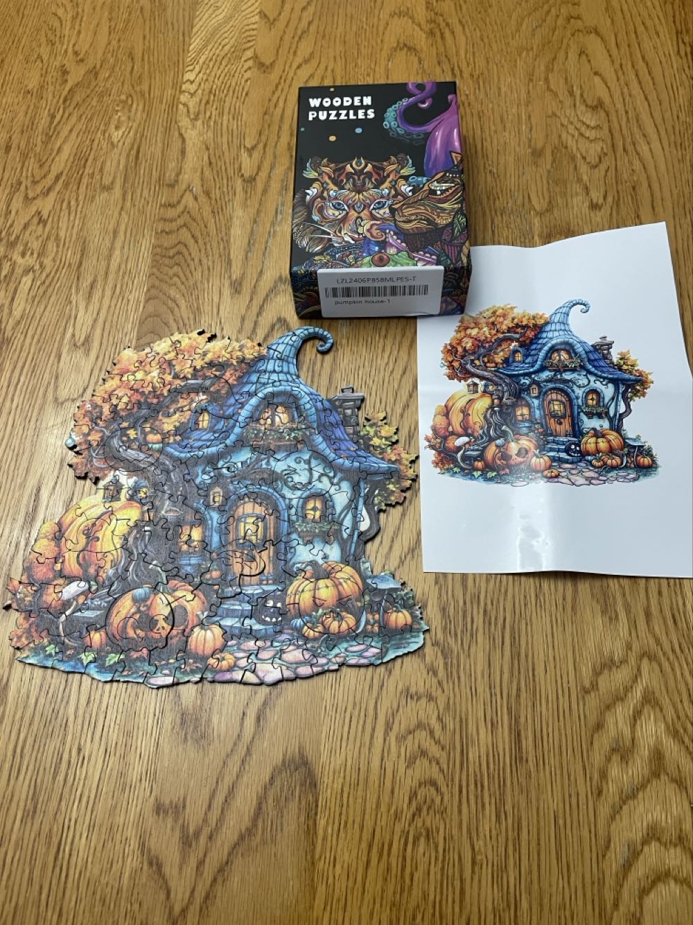 Wooden Pumpkin House - Wooden Puzzle puzzle collectible - Main Image 2