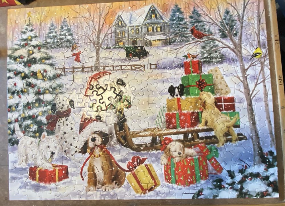 Dogs With Christmas Presents - Bits & Pieces puzzle collectible [Barcode 192949068217] - Main Image 2
