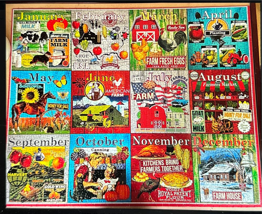 Farm Calendar - White Mountain puzzle collectible - Main Image 2