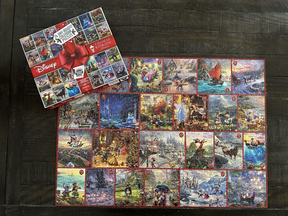 Disney Thomas Kinkade: Christmas Advent Calendar - Ceaco puzzle collectible [Barcode 021081380041] - Main Image 3