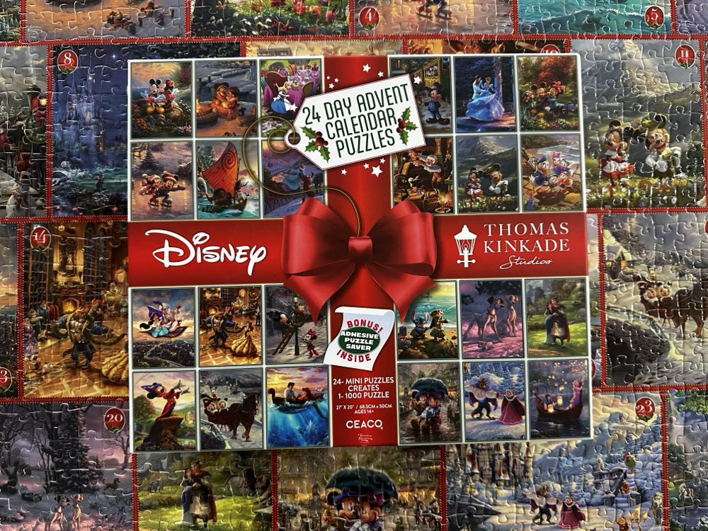 Disney Thomas Kinkade: Christmas Advent Calendar - Ceaco puzzle collectible [Barcode 021081380041] - Main Image 4