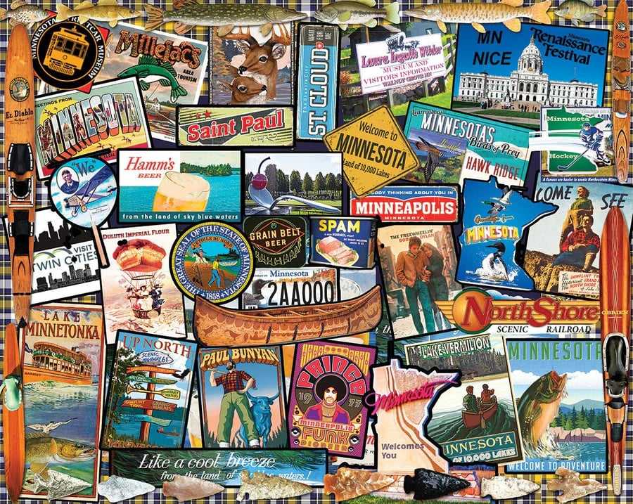 I Love Minnesota - White Mountain puzzle collectible [Barcode 724819262410] - Main Image 2
