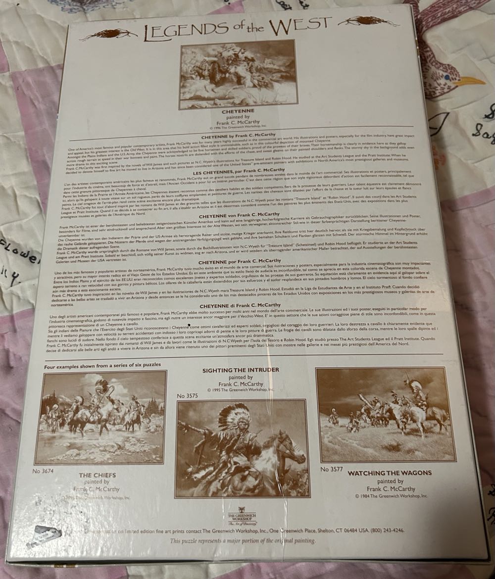 Legends Of The West - Cheyenne - Falcon puzzle collectible [Barcode 5011145036750] - Main Image 3