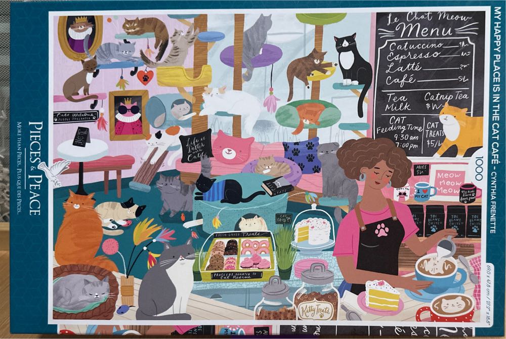 My Happy Place Is In The Cat Café - Pieces & Peace puzzle collectible [Barcode 3770001401713] - Main Image 2