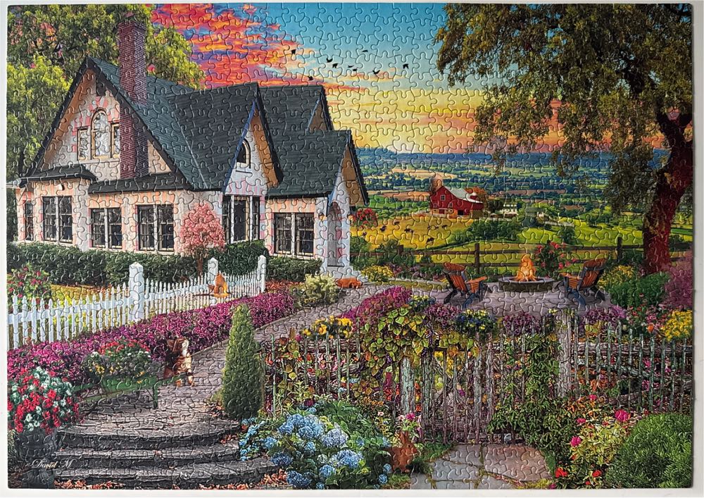 David Maclean: House On hilltop - Ceaco puzzle collectible [Barcode 021081331661] - Main Image 2