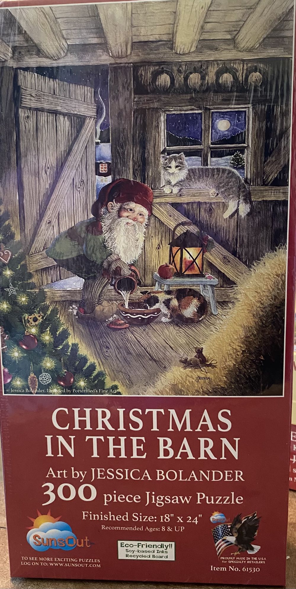Christmas In The Barn - SunsOut puzzle collectible [Barcode 796780615304] - Main Image 2