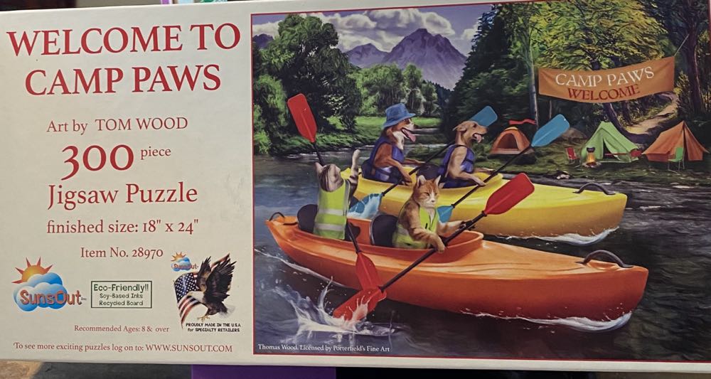 Welcome To Camp Paws - SunsOut puzzle collectible [Barcode 796780289703] - Main Image 2