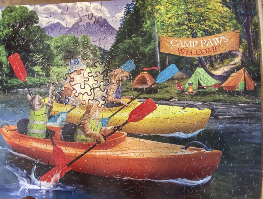 Welcome To Camp Paws - SunsOut puzzle collectible [Barcode 796780289703] - Main Image 3