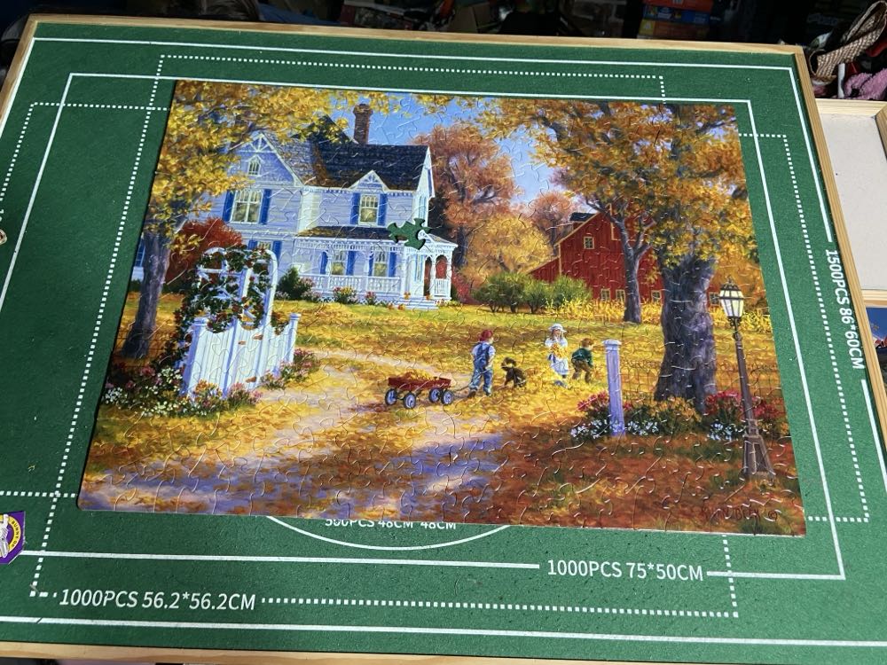 Memory Lane: Autumn Leaves And Laughter - Masterpieces Puzzle Company puzzle collectible [Barcode 705988309137] - Main Image 2