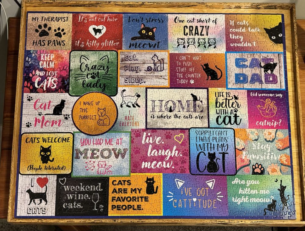 I Love Cats - White Mountain puzzle collectible [Barcode 724819268344] - Main Image 2