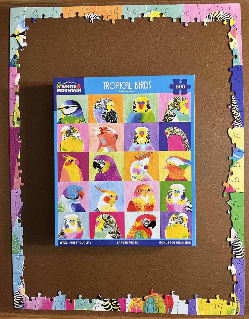 Tropical Birds - White Mountain puzzle collectible [Barcode 724819268306] - Main Image 4