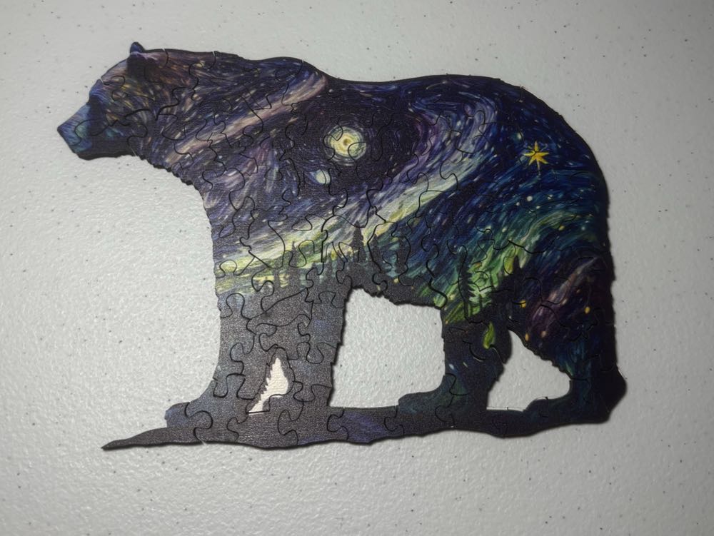 Bear Shaped Wooden Puzzle  puzzle collectible - Main Image 2