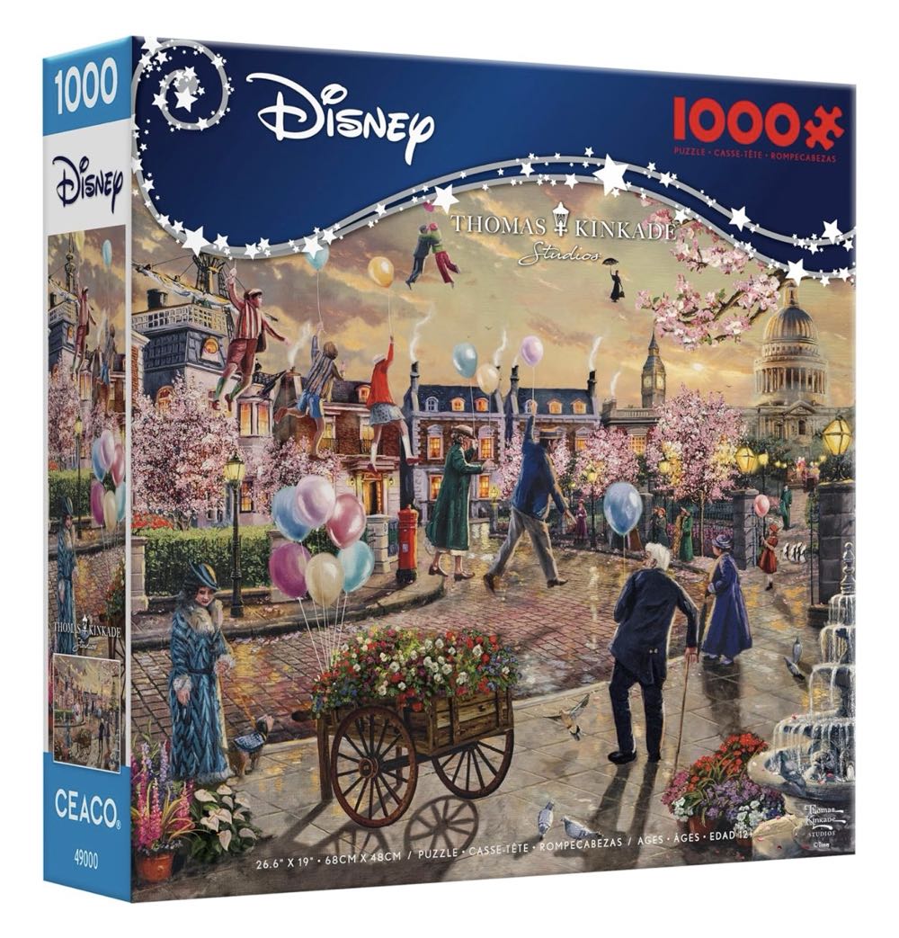 Ceaco / TK (1000 | 26.6x19): Disney — Mary Poppins Returns - Ceaco / Thomas Kinkade puzzle collectible [Barcode 021081311380] - Main Image 2