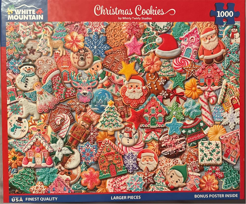 Christmas Cookies ✅🚪 - White Mountain puzzle collectible [Barcode 724819267828] - Main Image 3