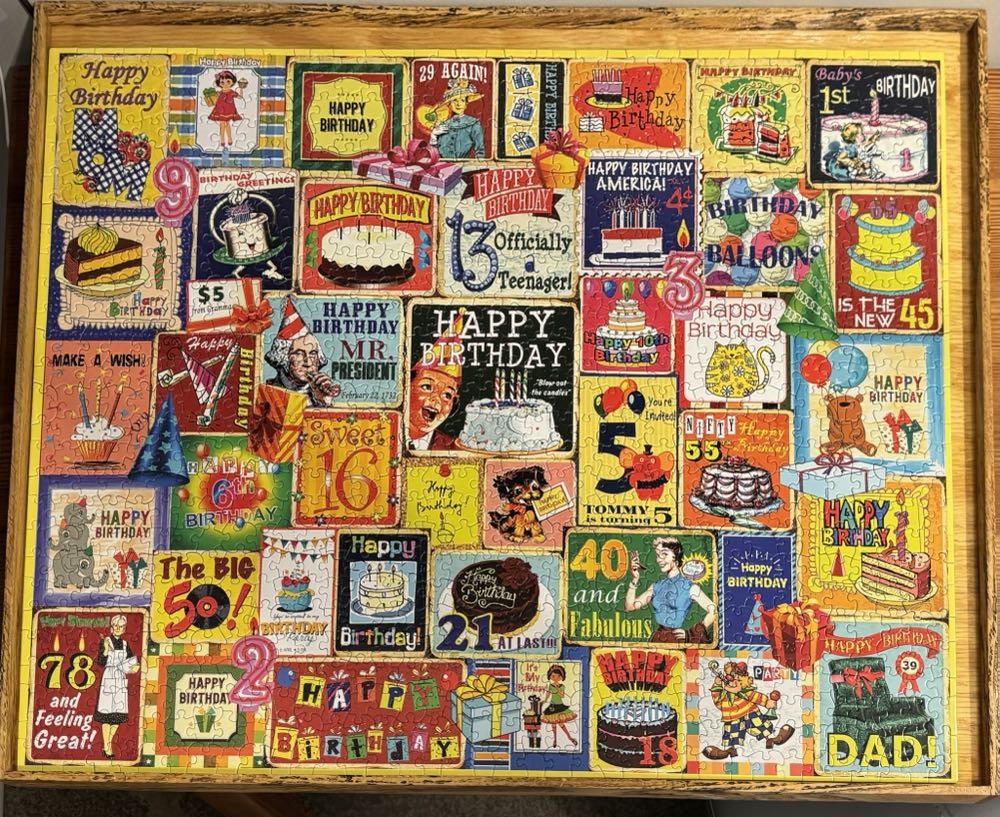 SOLD - Happy Birthday - White Mountain puzzle collectible [Barcode 724819268375] - Main Image 2