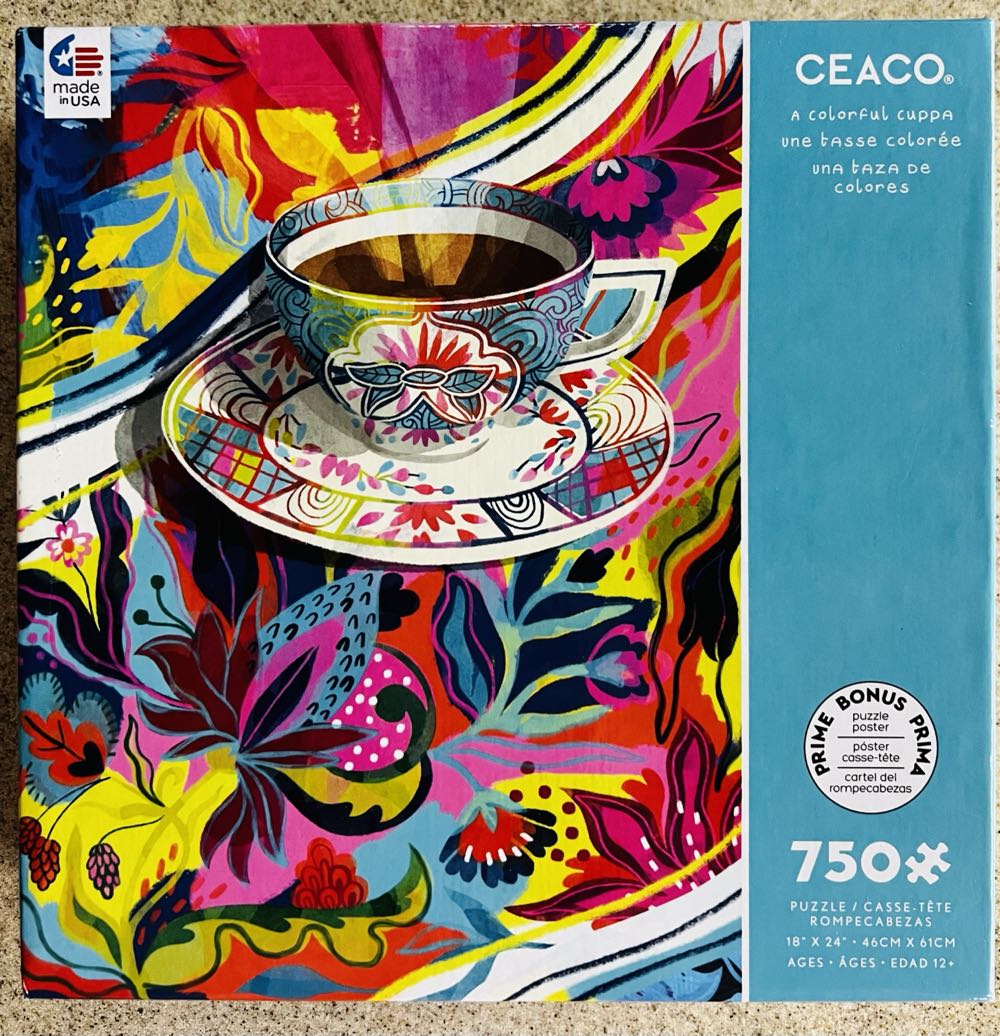 A Colorful Cuppa - Ceaco puzzle collectible [Barcode 021081292382] - Main Image 2