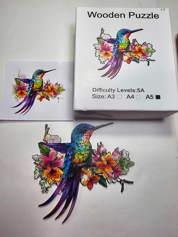 Humming Bird - Wooden Puzzle puzzle collectible - Main Image 4