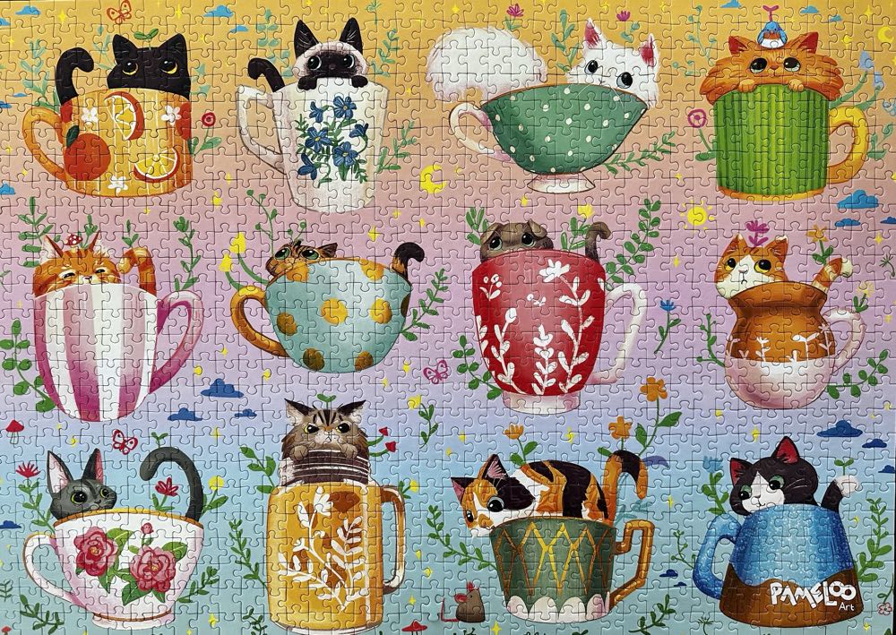 Cats in Cups - Black Sea puzzle collectible [Barcode 3800234912622] - Main Image 2