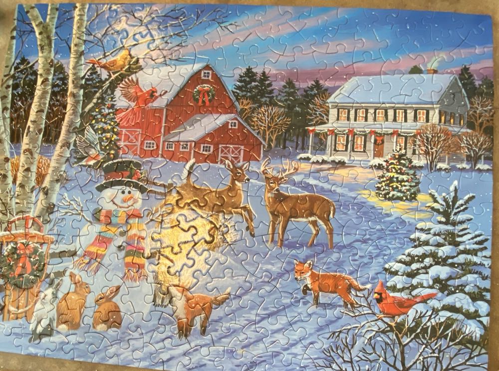 Festive Evening On The Farm - Bits & Pieces puzzle collectible [Barcode 192949068170] - Main Image 3