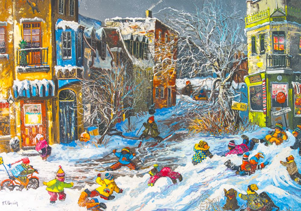 The First Snowstorm - Trefl puzzle collectible [Barcode 061152670848] - Main Image 2