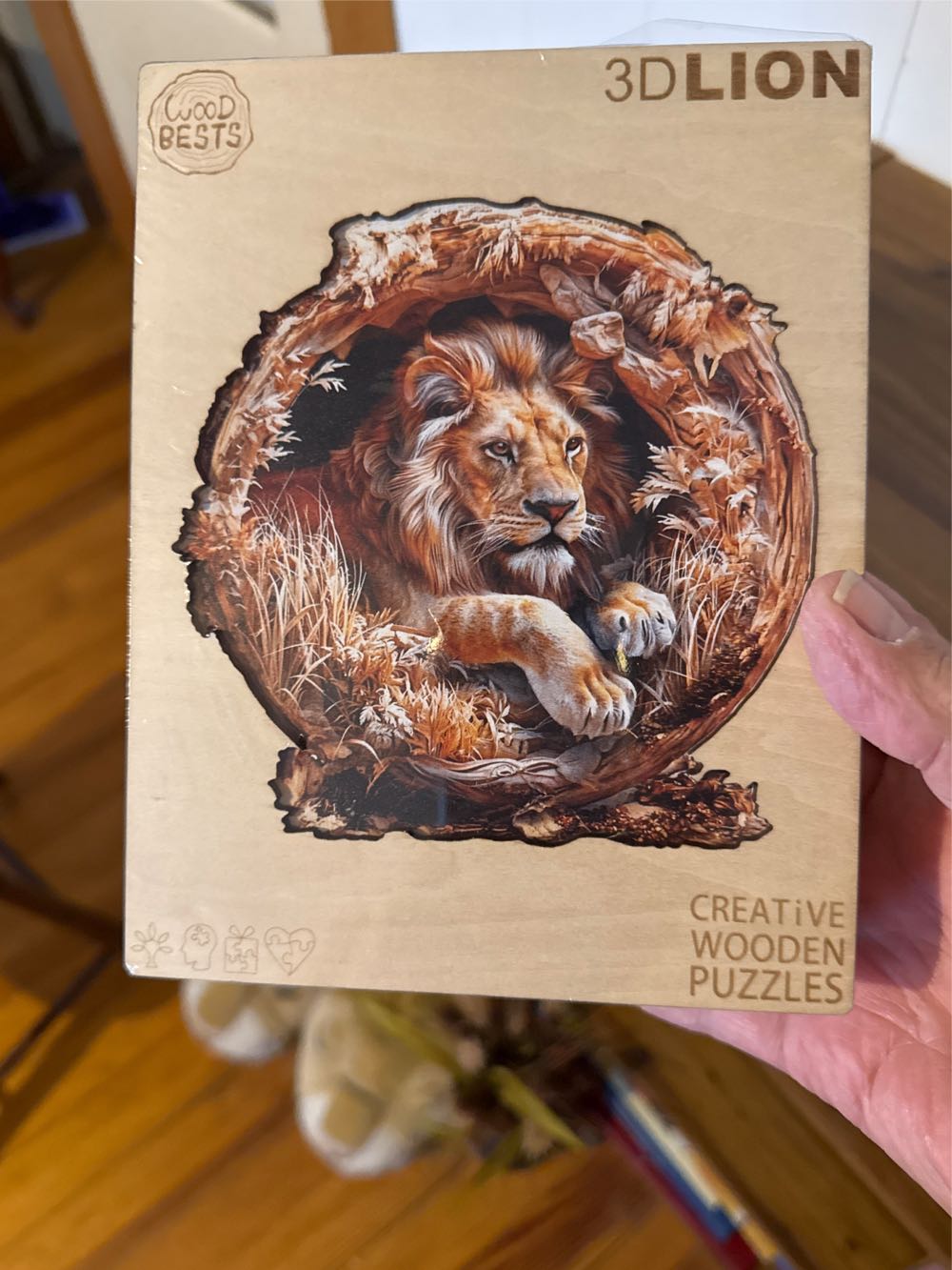 Wood Bests 3D Lion  puzzle collectible - Main Image 4
